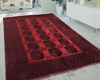 11x9 Antique Afghan Rug, Handwoven Wool Kilim