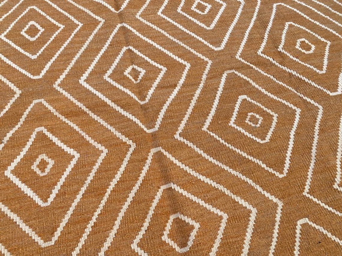 Area Rug Hand Knotted Rug Carpet Rug 6x6 Rug Afghan Kilim Etsy UK