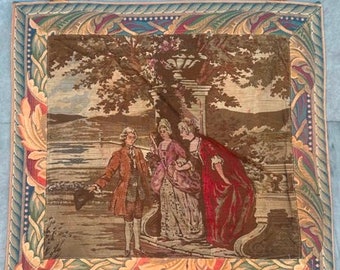 花柄ガゼボタペストリー：フランス織りウォールアート（57 x 41インチ