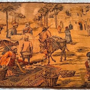 4x6 French Tapestry Vintage Tapestry Home Decor Traditional Wall Hangings, Goblins Tapestry, Medieval Floral Tapestry 171 x 124 cm