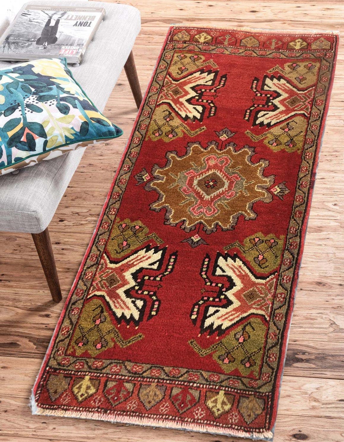 4x2 Vintage Afghan Rug Handmade Rug Turkish Rug Flatweave Rug Etsy