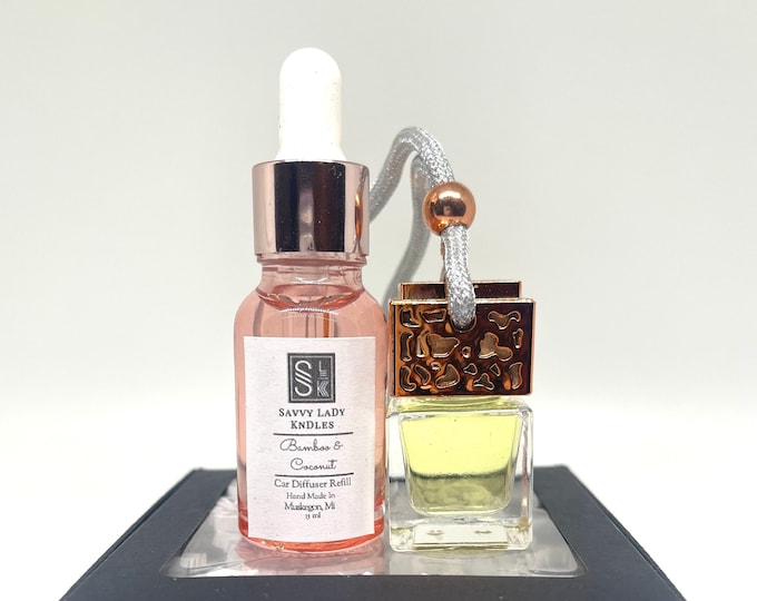 Car Diffuser and Refill/Air Freshener/Car Perfume/Car Scent/Car Fragrance for Car Hanging Decor.