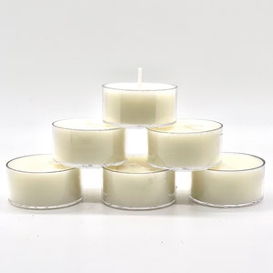 Tea Lights/Tea Light Candles/Unscented Candles/Small Candles/White/Mini Candles/Homemade Candles/Soy Tea lights/for Gift or Candle Favors.
