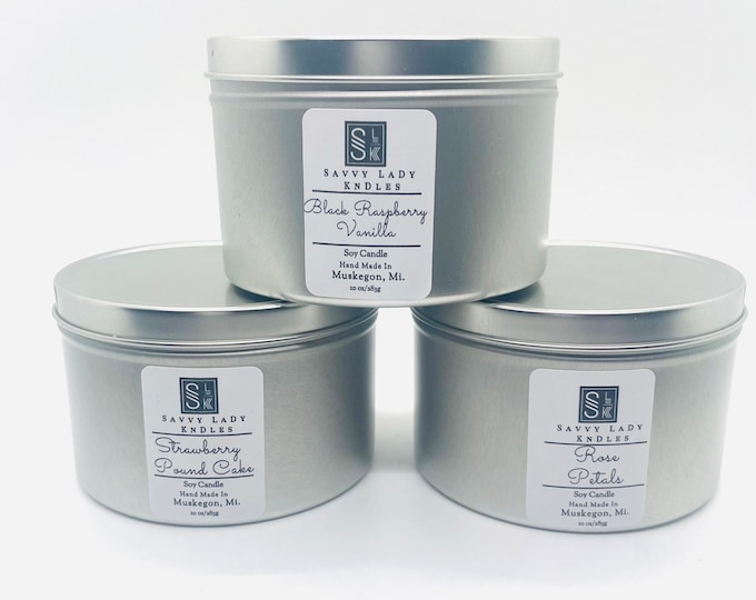 Homemade Candles for Gift/Soy Candles with Lid for Home Fragrance/Non Toxic Candles/White Round Candles for Minimalist Room Decor.