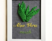 Aloe Vera Much Embroidered Frame Mother 39 s day Appreciation gift Grandparents Day Gift Father 39 s Day Gift