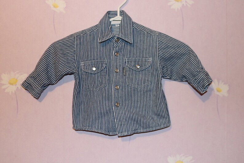 infant blue jean shirt