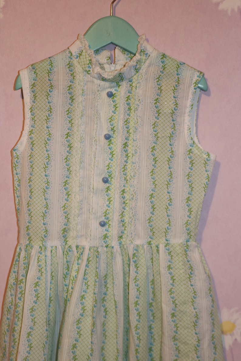 Vintage Girls Sleeveless Summer Dress with Lace Trim and Matching Jacket