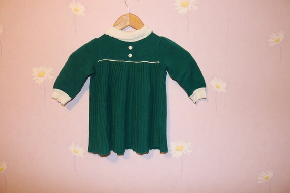 girls green sweater dress
