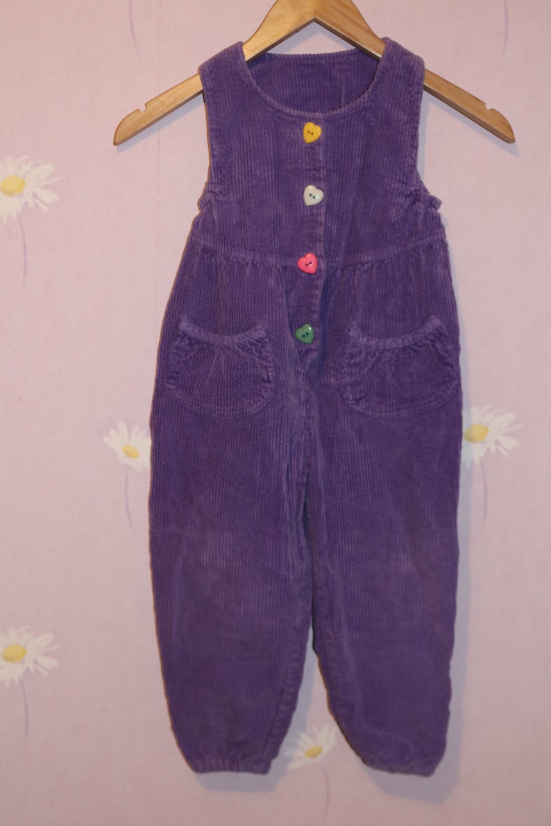 girls purple overalls