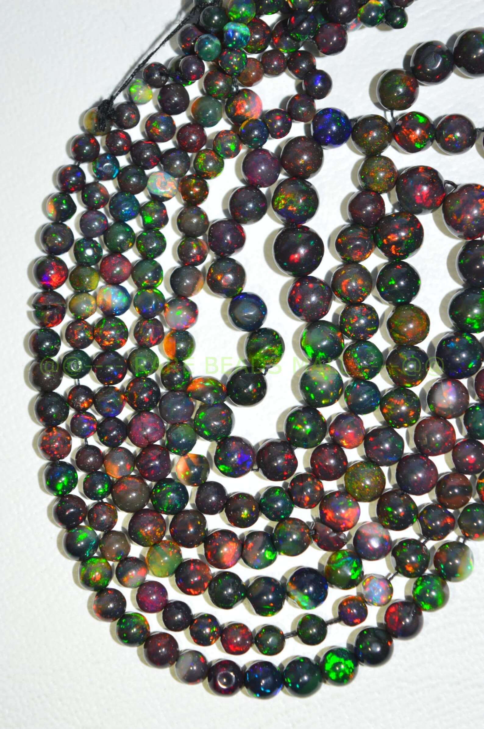 Black Ethiopian Opal Rounds Beads/Natural Black Ethiopian Opal Etsy