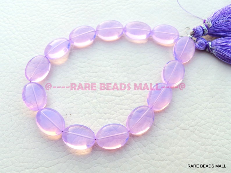 Lavender Quartz Oval BeadsLavender Quartz Smooth Oval Shape BriolettesLavender Quartz Gemstone Briolettes7 Inch StrandGMS-LV1