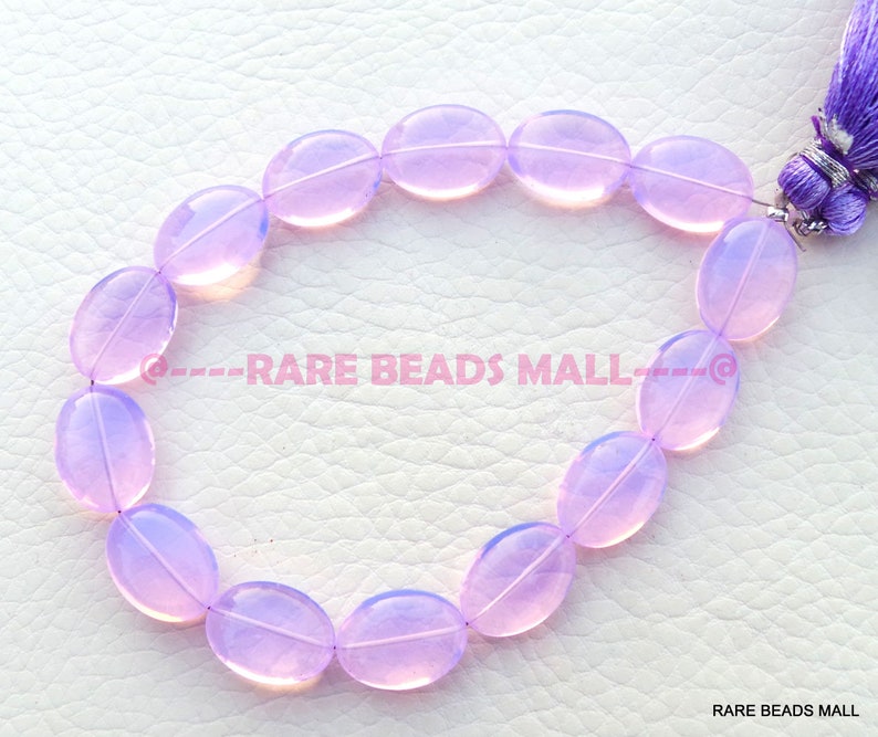Lavender Quartz Oval BeadsLavender Quartz Smooth Oval Shape BriolettesLavender Quartz Gemstone Briolettes7 Inch StrandGMS-LV1