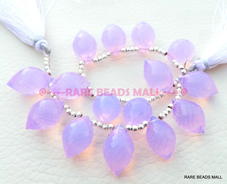 Lavender Quartz Dew Drops BeadsLavender Quartz Faceted Dew Drops BriolettesQuartz Gemstone Briolettes16x10 MM5 Matched PairsGMS-LV1