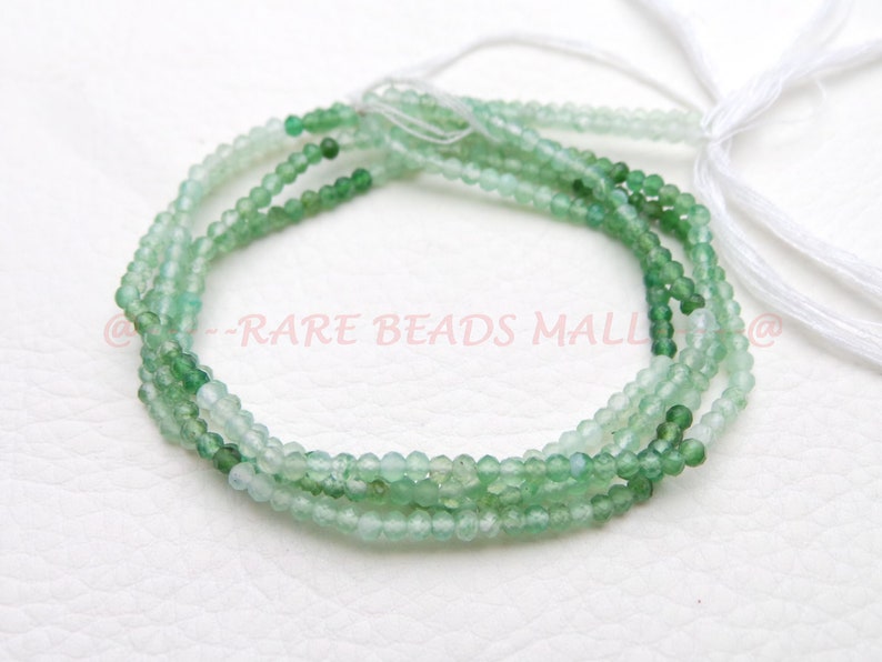 Green Onyx RondellesNatural Green Onyx Rondelle BeadsGreen Onyx Shaded Faceted Rondelle BeadsGreen Onyx Beads2.5 MM13 InchesSI-753