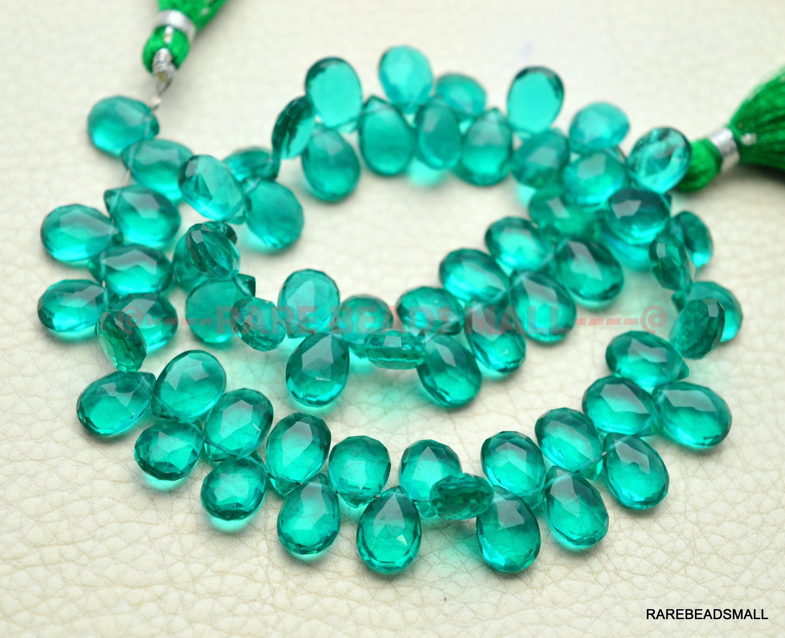 Paraiba Green Quartz Pear Beads/Paraiba Green Quartz Faceted | Etsy