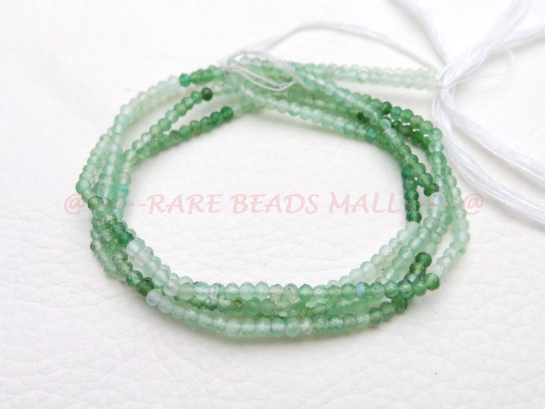 Green Onyx RondellesNatural Green Onyx Rondelle BeadsGreen Onyx Shaded Faceted Rondelle BeadsGreen Onyx Beads2.5 MM13 InchesSI-753