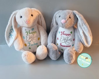 Large Personalised Easter Bunny teddy gift 2024. My first Easter. Happy Easter. Gift. Keepsake. Hamper