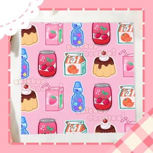 Cute Drinks Microfiber Cloth