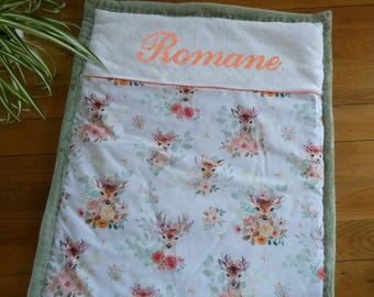 Forest animal baby blanket, personalized baby blanket, embroidered baby blanket, personalized baby gift, baby blanket