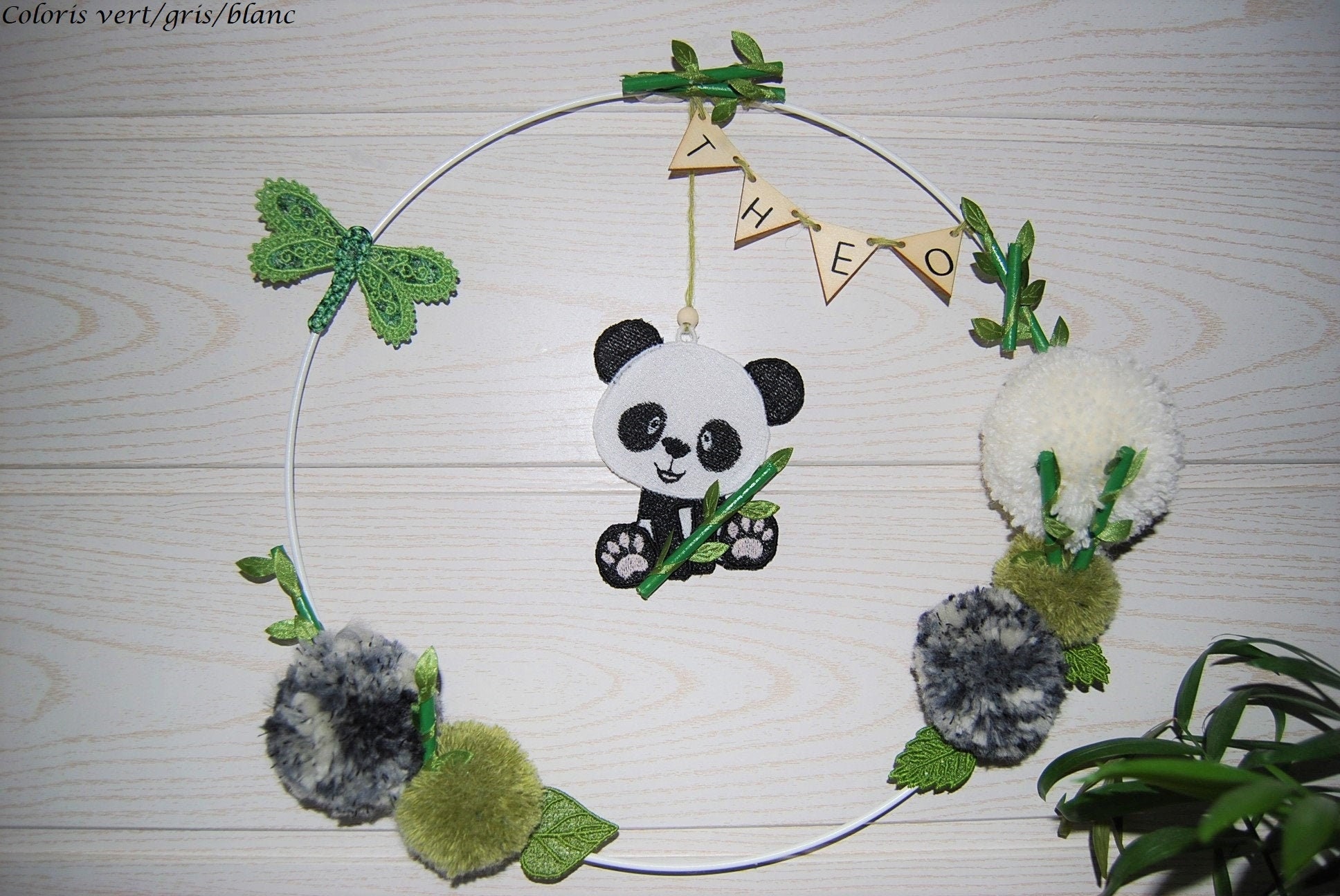 Couronne Prénom Bébé Panda