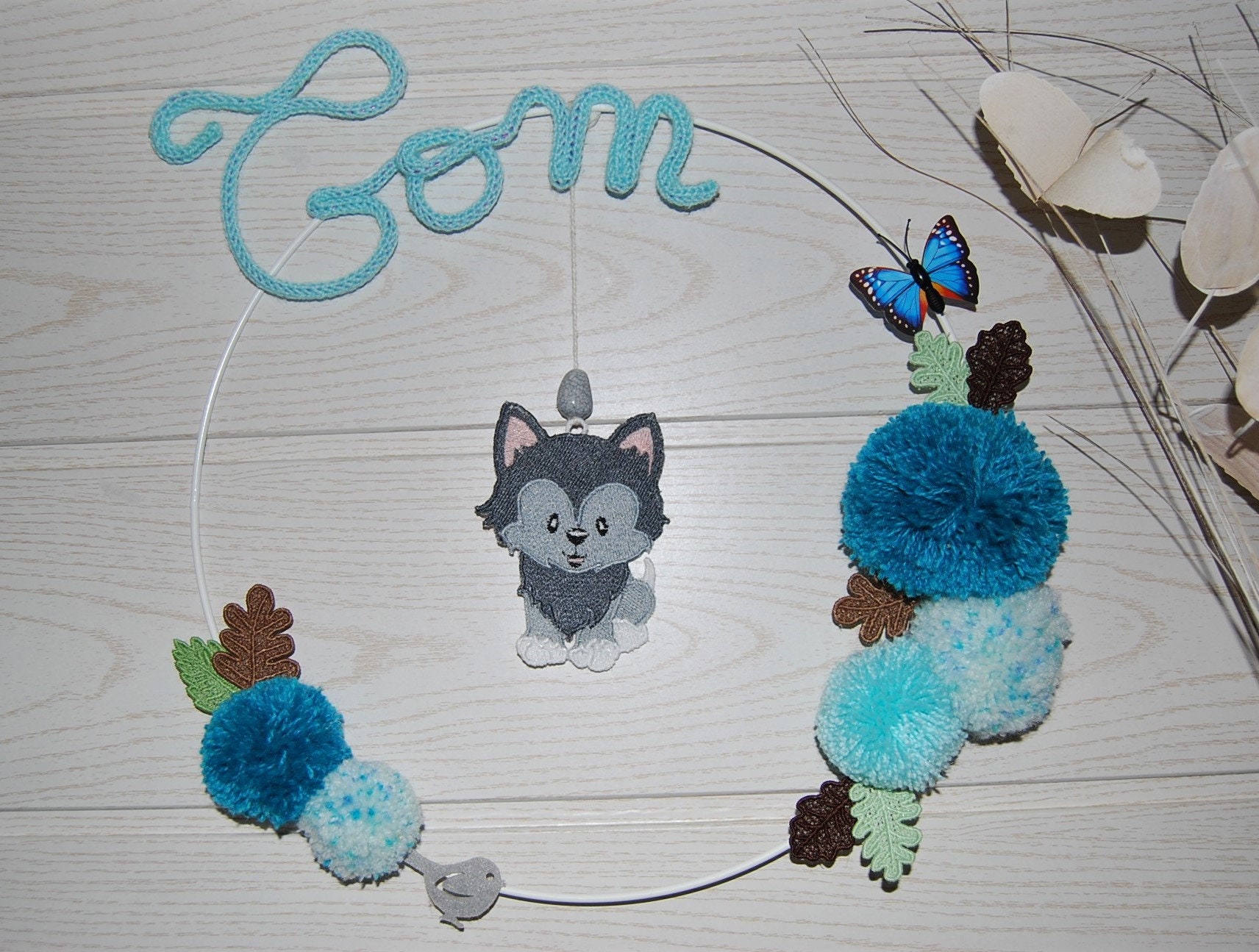 Couronne Prénom Tricotin Loup