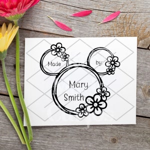 Personalized Custom Made Greeting Card Gift Card Mounted Rubber Stamp RE553 