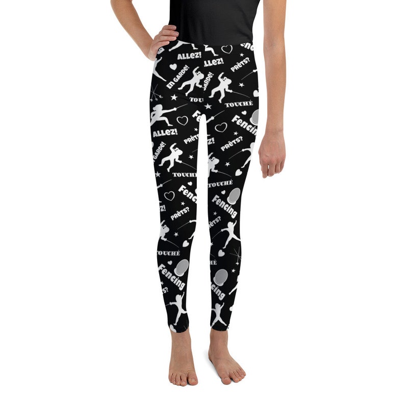 Youth Fencer Leggings En Garde Fencing Pants for Fencing Girls. Youth