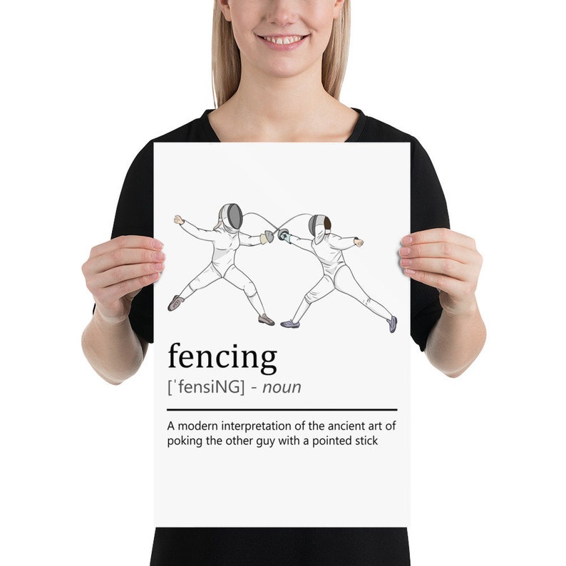 Fencing Definition Poster Funny Definition of Modern Etsy