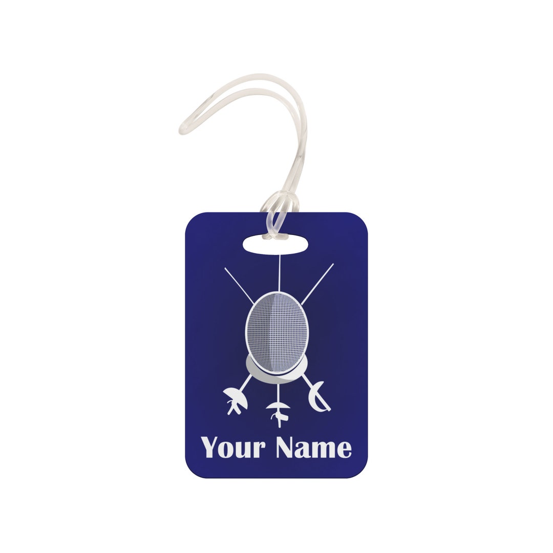 Fencing Gift Personalized Luggage Tag for Fencers and Fencing Coaches