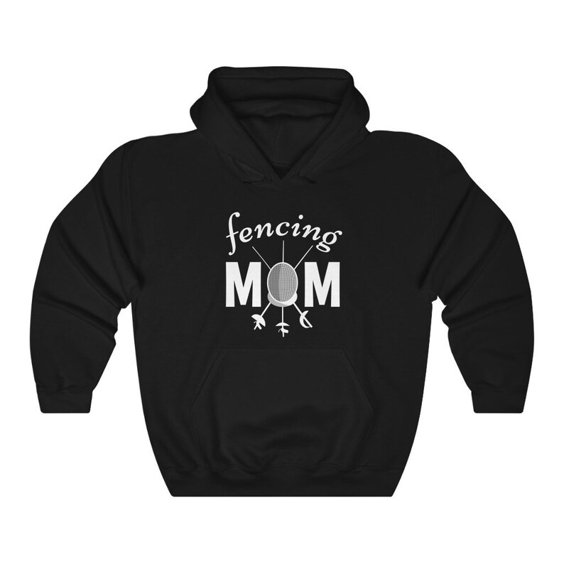 Soft warm Fencing Mom Hoodie for Mothers who Fence and Mothers of Fencers filled with love.