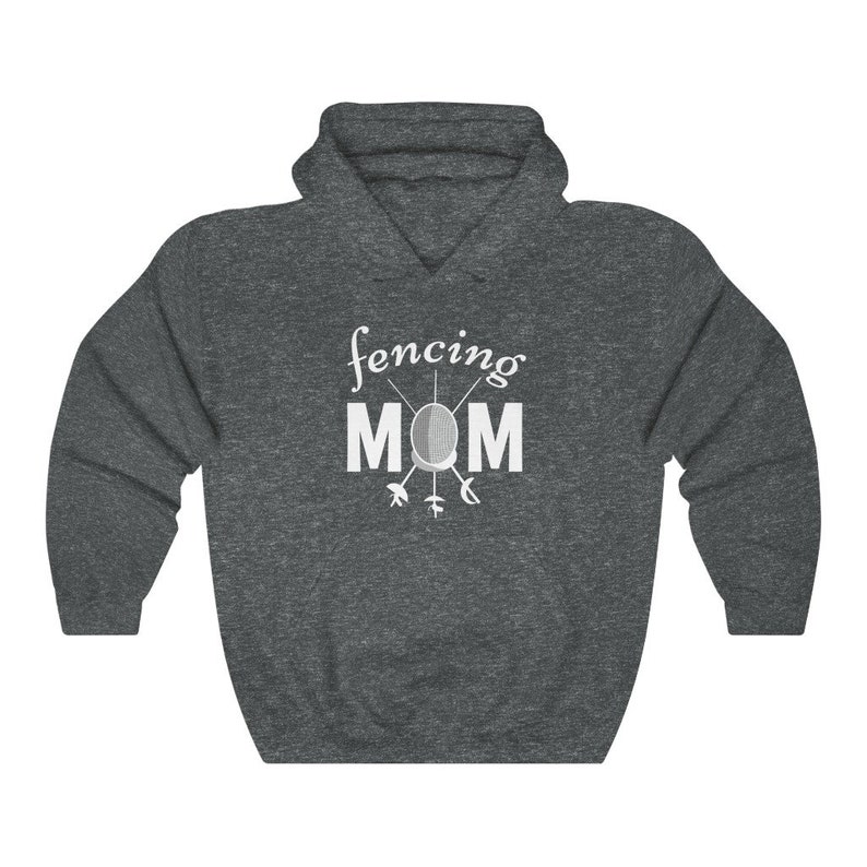 Soft warm Fencing Mom Hoodie for Mothers who Fence and Mothers of Fencers filled with love.