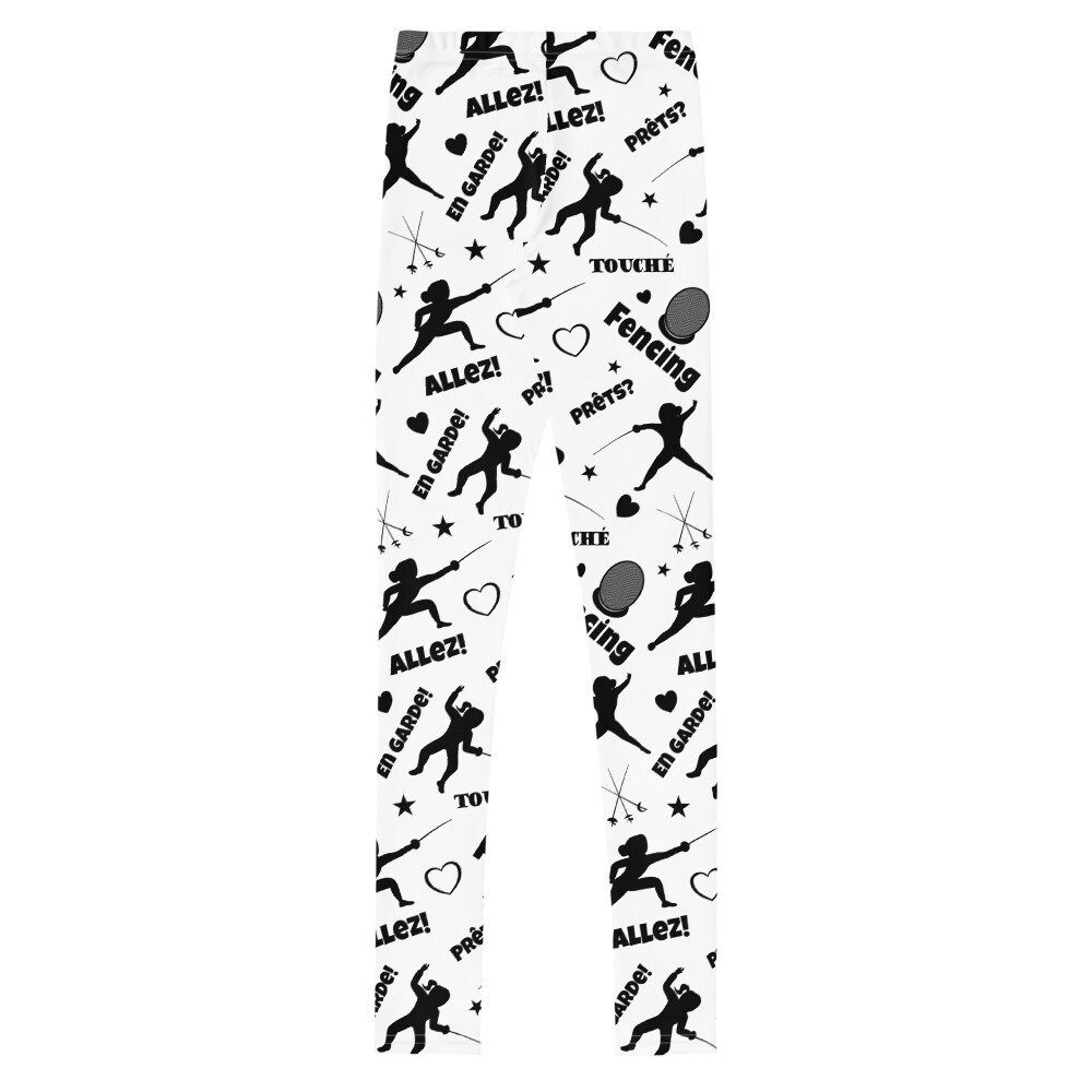 Youth Fencer Leggings En Garde Fencing Pants for Fencing Girls. Youth