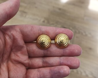 Lalaounis 22ct Yellow Gold Bead Ear Clips. 1970s