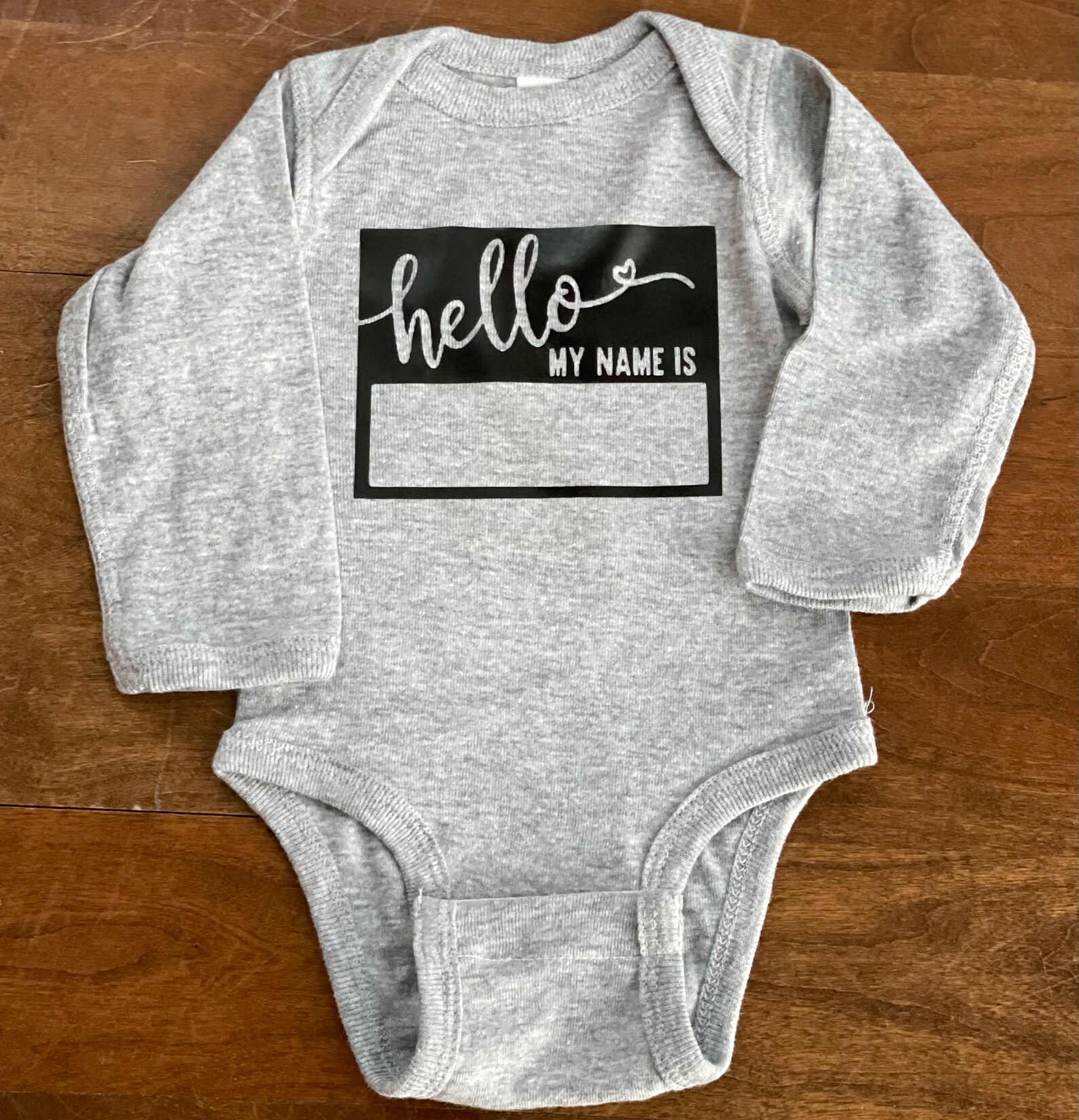 Hello My Name is Onesie Etsy