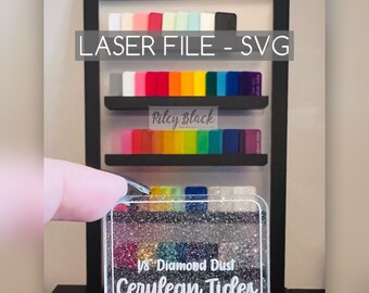 DIGITAL DOWNLOAD Material/Color Sample Board svg, Digital Cut File, Sample Organization, Vertical Wall Hanging Paint Sample Display