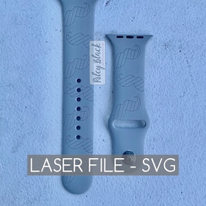DIGITAL DOWNLOAD Hand gezeichnet Schnurrbart Watchband Datei, gepunktet, Svg, Watch Band Design