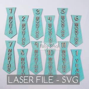 DESCARGA DIGITAL Tie Layered Milestone File, Boy Milestone, svg, Digital Cut File, Milestone Set, Baby Boy, Necktie, Monthly Milestone