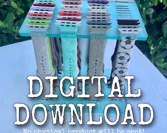 DIGITALE DOWNLOAD Watch band Stand / Organisator svg, houdt 50 Watch bands