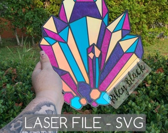 DIGITAL DOWNLOAD Crystal Cluster svg, Gemstone Sign svg, Gemstone Puzzle. Gemstone Décor, Diamond Gemstone Wall Art, Metaphysical Art