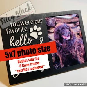 DIGITAL DOWNLOAD 5x7 Laser Cut Frame File, svg, Digital Cut File, Picture Frame, Photo Frame