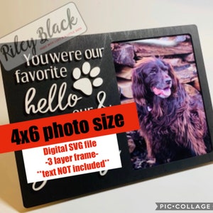 DIGITAL DOWNLOAD 4x6 Laser Cut Frame File, svg, Digital Cut File, Picture Frame, Photo Frame