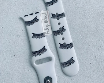 DIGITAL DOWNLOAD Hand-drawn Eyelashes Watchband File, svg, Digital Cut File, Watch Band Design, Laser Engrave, Lash Tech, Lashes svg