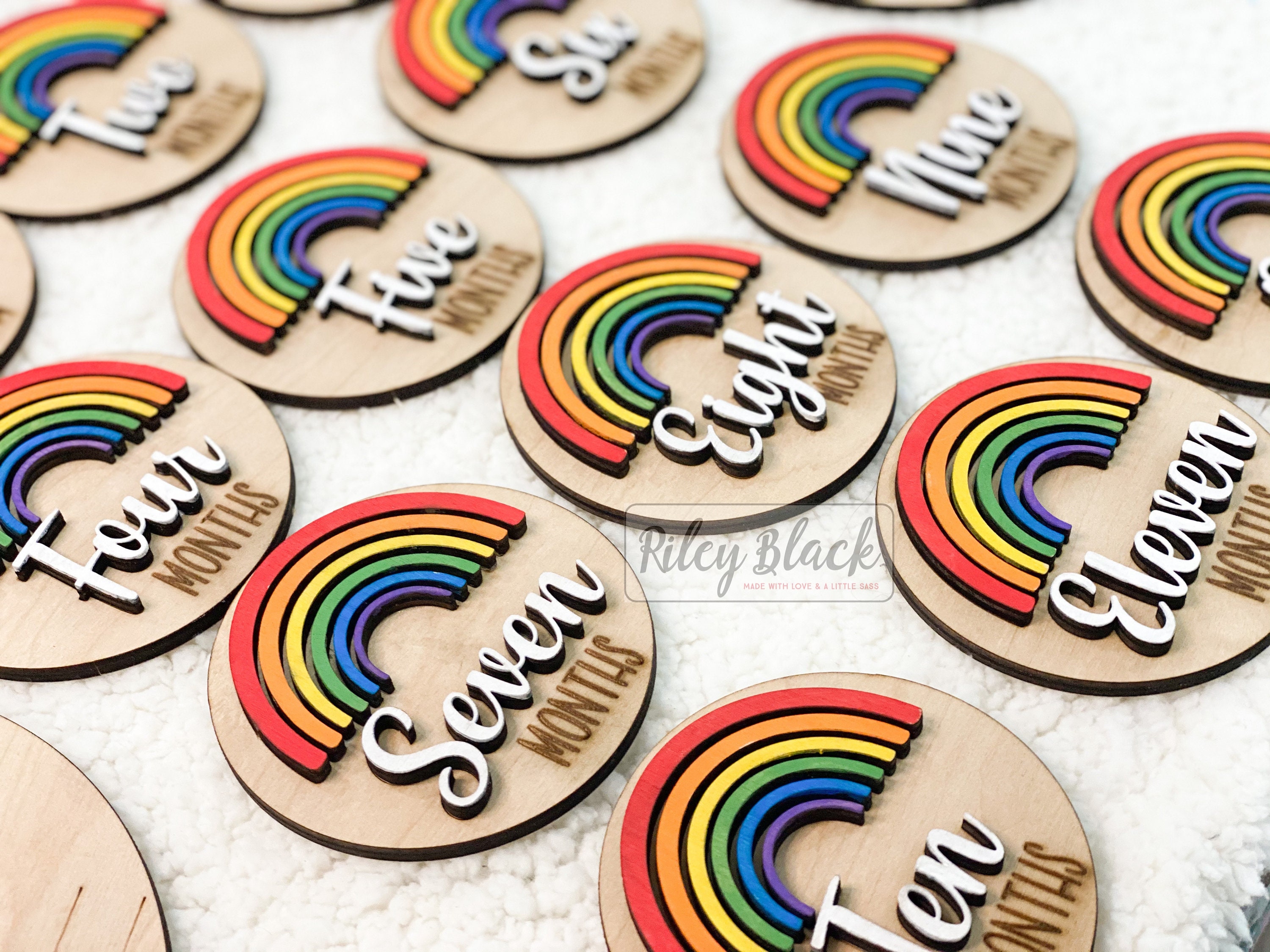 DIGITAL DOWNLOAD Rainbow Milestone File Svg Digital Cut File | Etsy