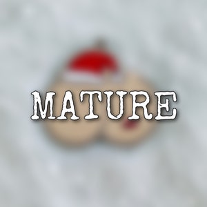 DIGITAL DOWNLOAD Hand-drawn Butt with lips and Santa hat ornament svg, Digital Cut File, Funny Ornaments, Inappropriate Ornaments