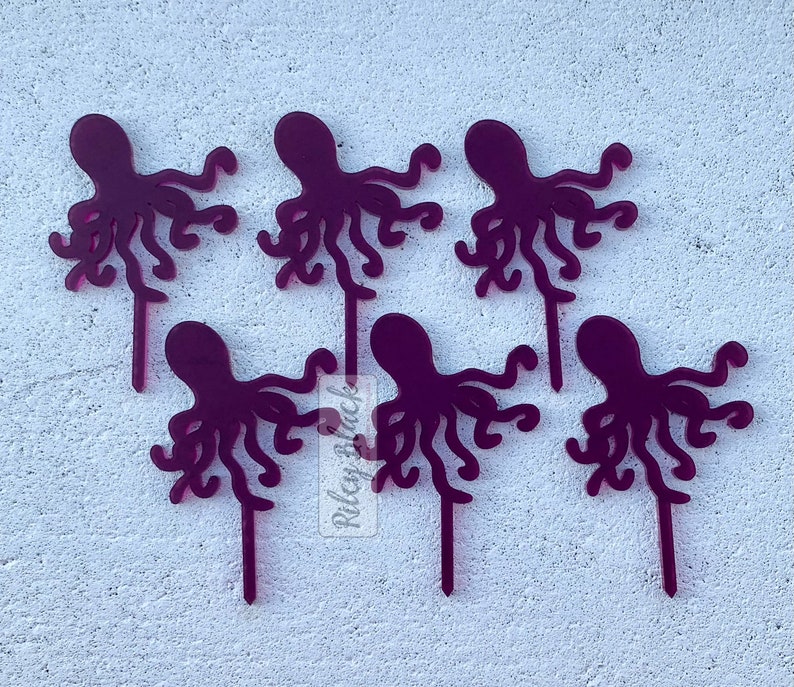 DIGITAL DOWNLOAD Hand-drawn Octopus Cupcake Topper Svg - Etsy