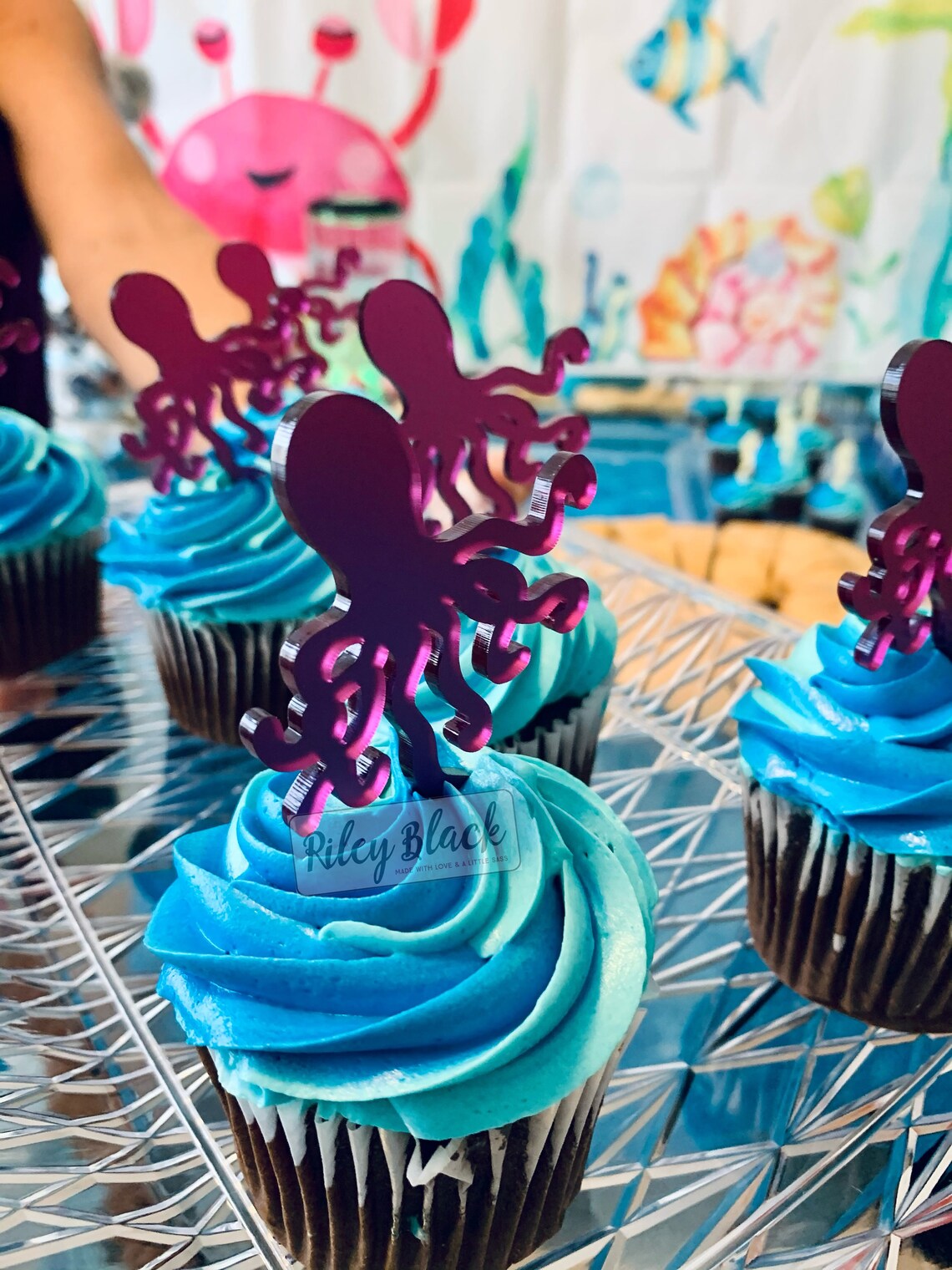 DIGITAL DOWNLOAD Hand-drawn Octopus Cupcake Topper svg | Etsy