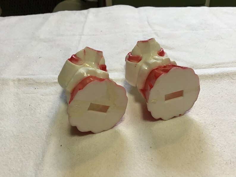 Pair of CHOIR BOY ORNAMENTS great condition each has a jingle bell and hanging loop 1950\u2019s 3\u201d tall