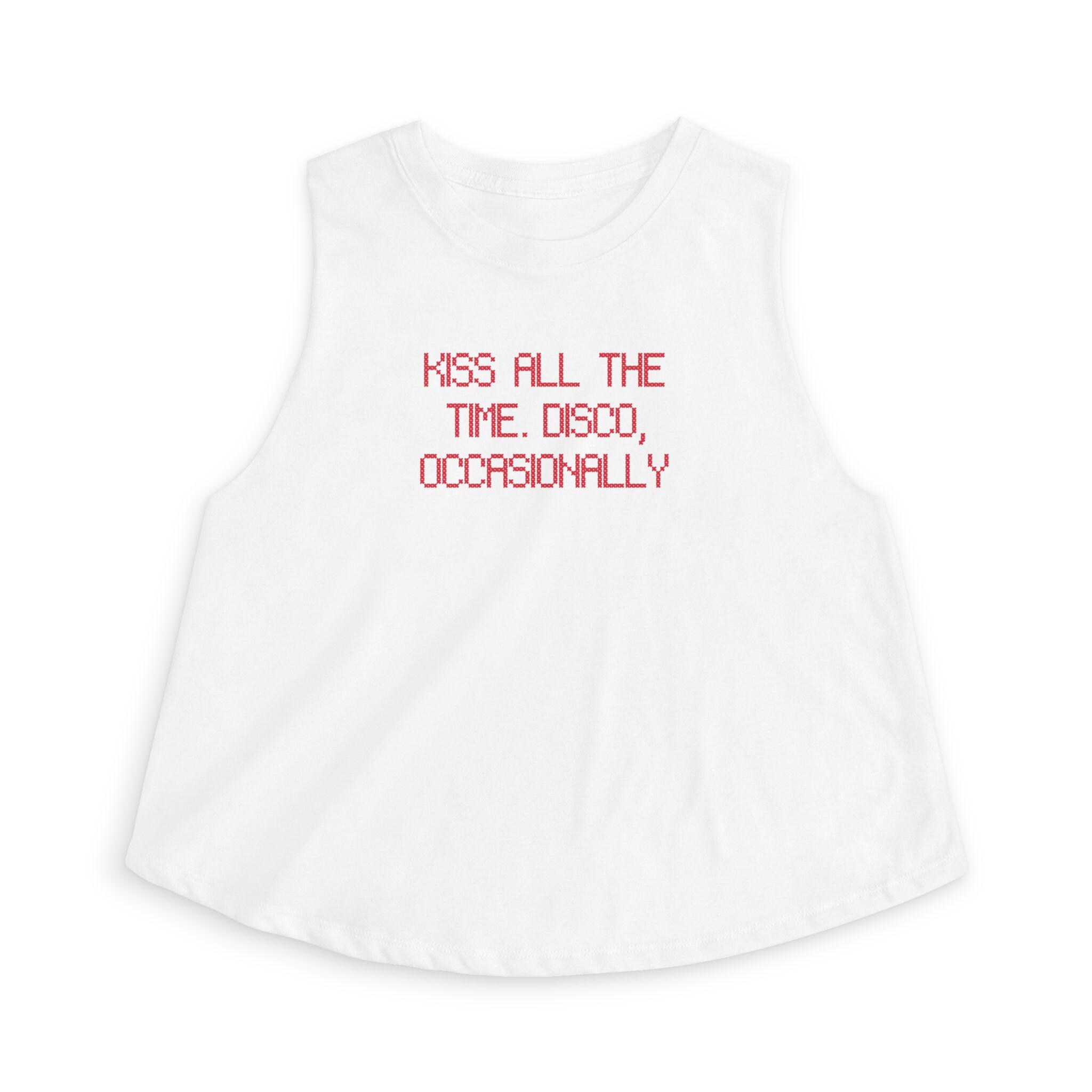 Kiss All the Time. Disco, Occasionally Crop Top Shirt - Etsy