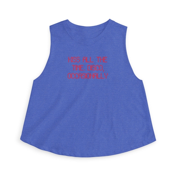 Kiss All the Time. Disco, Occasionally Crop Top Shirt - Etsy