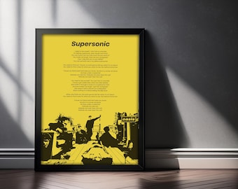 Oasis, Supersonic. Rare, Original, Authentic, Vintage Poster From Oasis, Supersonic. Rare, Original, Authentic, Vintage Poster From